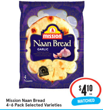 IGA Mission Naan Bread 4-6 Pack offer