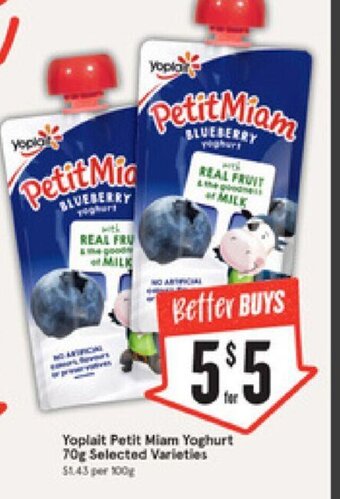 IGA Yoplait Petit Miam Yoghurt 70g offer