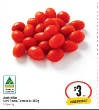 Australian Mini Roma Tomatoes 250g