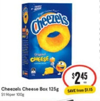 IGA Cheezels Cheese Box 125g offer