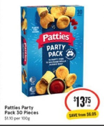 IGA Patties Party Pack 30 Pieces offer