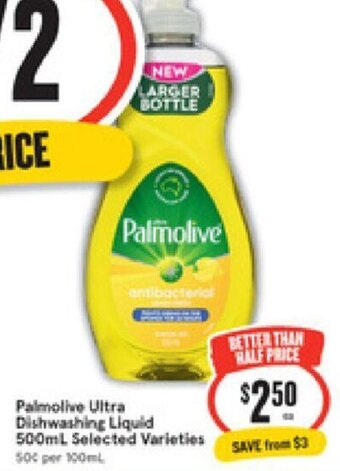IGA Palmolive Ultra Dishwashing Liquid 500ml offer