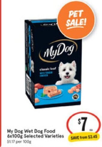 IGA My Dog Wet Dog Food 6x100g offer