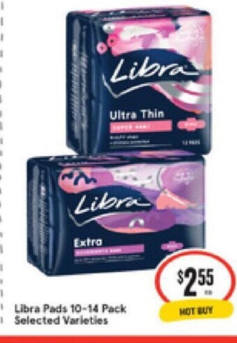 IGA Libra Pads 10-14 Pack offer