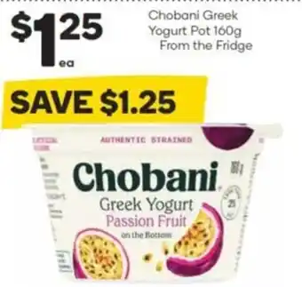 Woolworths Chobani Greek Yogurt Pot 160g offer
