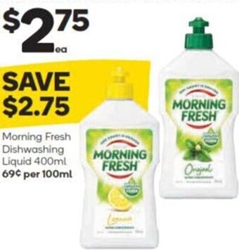 Woolworths Morning Fresh Dishwashing Liquid 400ml offer