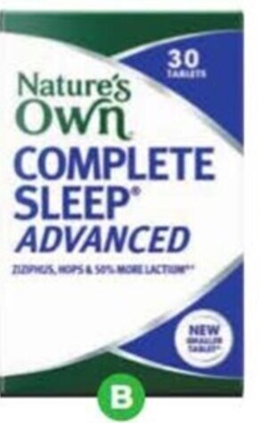 Woolworths Nature's Own Complete Sleep Advanced Tablets Pk 30 offer
