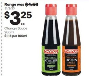Woolworths Chang S Sauce 280mL offer