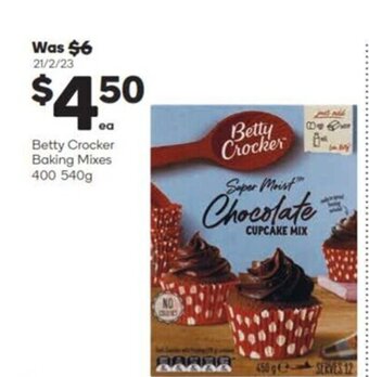 Woolworths Betty Crocker Baking Mixes offer