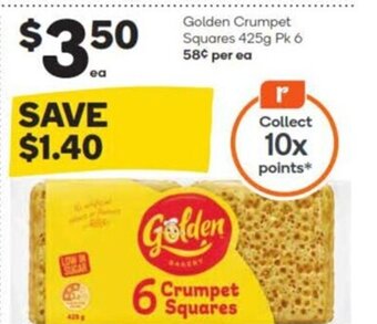 Woolworths Golden Crumpet Squares 425g offer