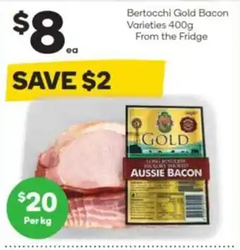 Woolworths Bertocchi Gold Bacon offer