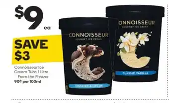Woolworths Connoisseur Ice Cream Tubs 1 Litre offer