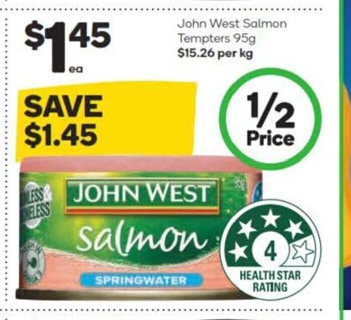 John West Salmon Tempters 95g offer at Woolworths
