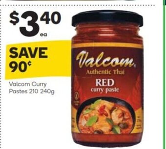 Woolworths Valcom Curry Pastes 210 240g offer