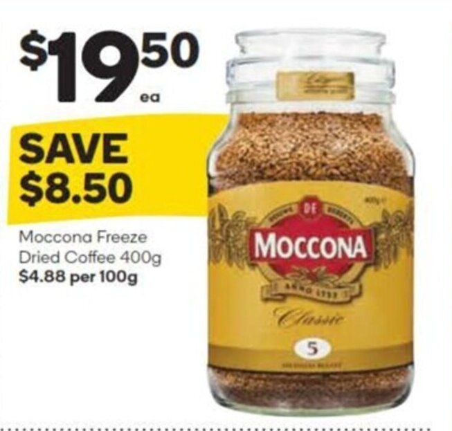 Moccona Freeze Dried Coffee 400g offer at Woolworths