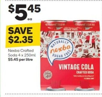 Woolworths Nexba Crafted Soda 4 x 250ml offer