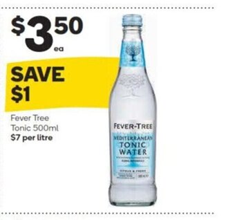 Woolworths Fever Tree Tonic 500ml offer