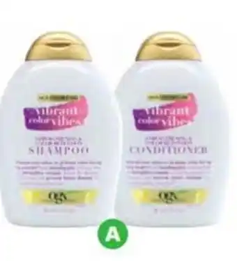 Woolworths OGX Colour Care Shampoo or Conditioner 385ml offer