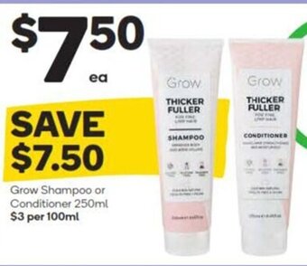 Woolworths Grow Shampoo or Conditioner 250ml offer