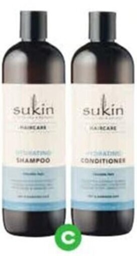 Woolworths Sukin Shampoo Or Conditioner 500ml offer