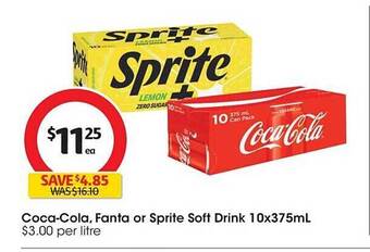 Coles Coca-cola, fanta or sprite soft drink offer