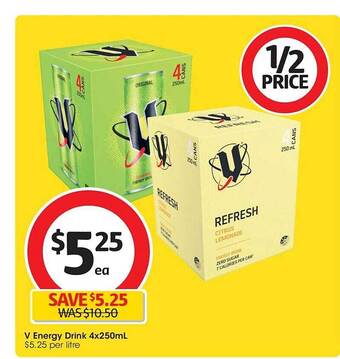 Coles V energy drink offer