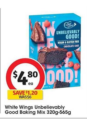 Coles White wings unbelievably good baking mix offer
