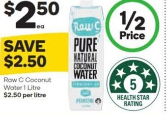 Woolworths Raw C Coconut Water 1 Litre offer