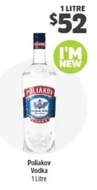 BWS Poliakov Vodka 1L offer