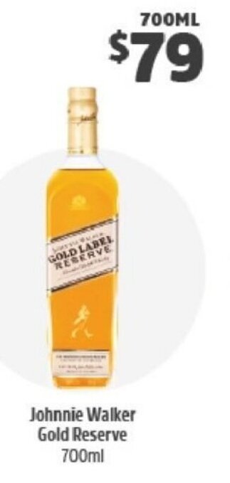BWS Johnnie Walker Gold Reserve 700ml offer