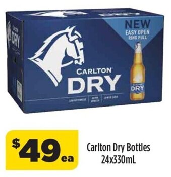 Liquorland Carlton Dry Bottles 24x330ml offer