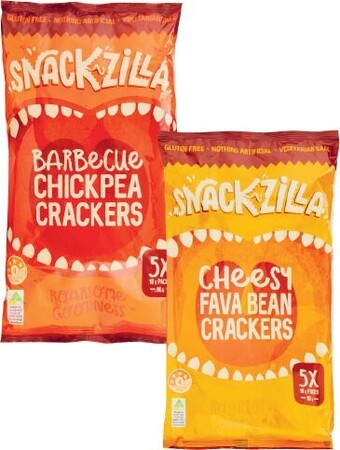 Coles Snackzilla multipack crackers 90g offer