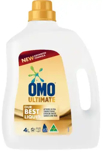 Coles Omo ultimate laundry liquid 4 litre offer