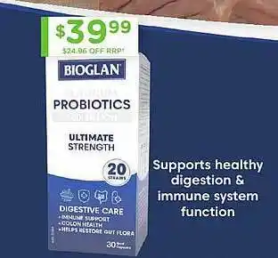 Chemist Warehouse Bioglan probiotics ultimate strength offer