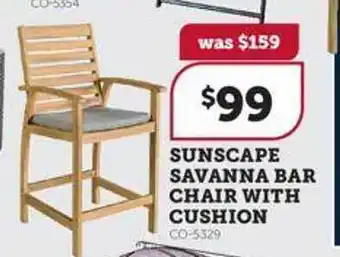 Stratco Sunscape savanna bar chair with cushion offer