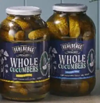 ALDI Fehbergs Pickled Whole Cucumbers 1.95kg offer