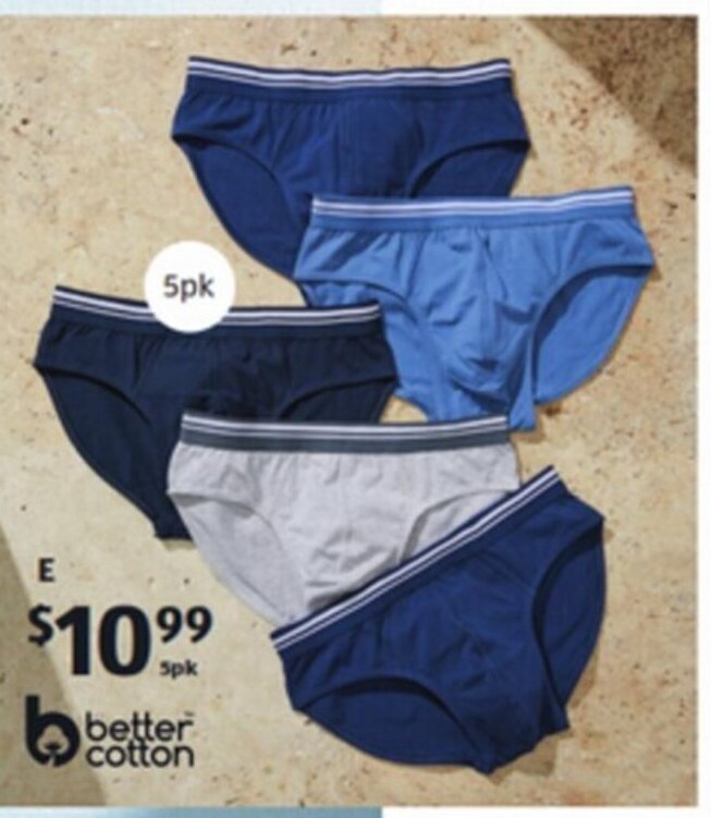 Men's Underwear 5pk or 3pk offer at ALDI