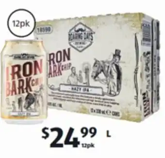 ALDI Roaring Days Brewing " Iron Bark Chip" Hazy IPA 12X330ml offer