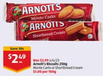 ALDI Arnott's Biscuits 250g offer