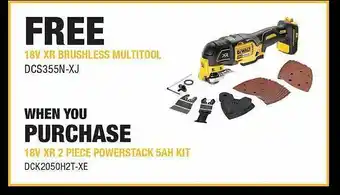 Total Tools Dewalt 18v xr brushless multitool offer