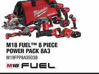 Total Tools Milwaukee m18 fuel 8 piece power pack 8a3 offer