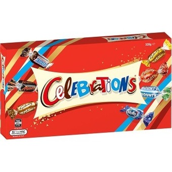 BIG W Celebrations milk chocolate christmas gift box 320g offer