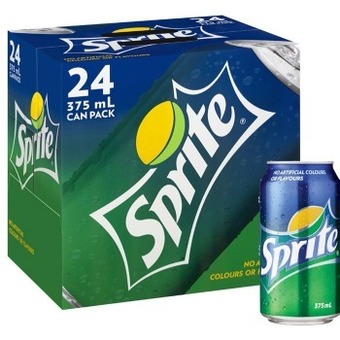 BIG W Sprite cans 375ml 24 pack^ offer