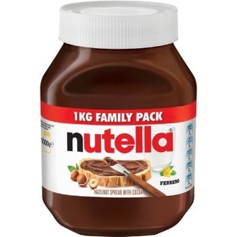 BIG W Nutella hazelnut chocolate spread family pack 1kg offer