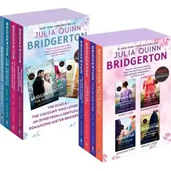 BIG W Bridgerton box sets books 1 to 4 or books 5 to 8 offer