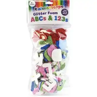 BIG W Kaleidoscope glitter foam abcs or 123s offer