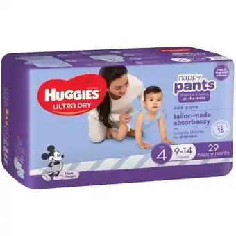BIG W Huggies ultimate 29-pack ultra dry nappy pants offer