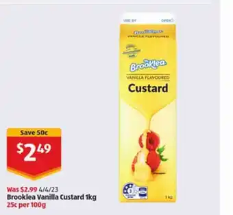 Brooklea vanilla custard