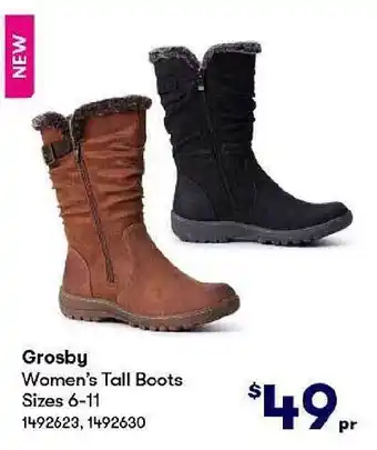 BIG W Grosby women's tall boots offer