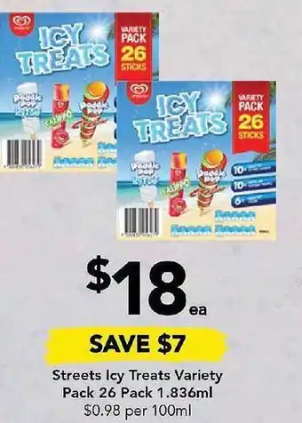 Drakes Streets icy treats variety pack 26 pack offer